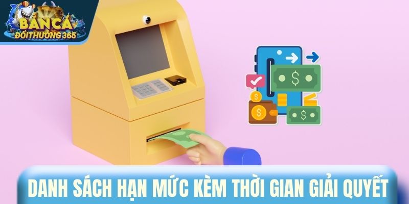 Danh sách hạn mức kèm thời gian giải quyết